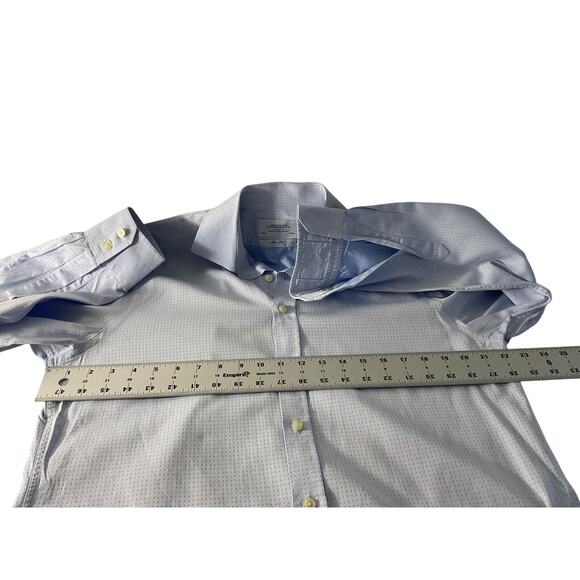 Charles Tyrwhitt Men's 16/34 Slim Fit Light Blue Dress Shirt Button Down - Picture 4 of 7